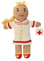 Global Affairs poupée câline tricotée infirmière Nancy 36 cm - poupée douce