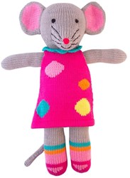 Global Affairs peluche souris Pippa tricotée 36 cm jouet