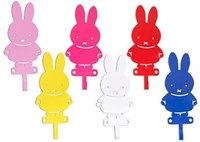 Mercis patère métal Miffy colorée 6 pièces chambre enfant
