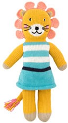 Global Affairs peluche lionne Laine tricotée 36 cm coton équitable