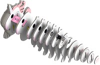 Eugy puzzle 3D licorne - kit de modélisme en carton pour enfants-3