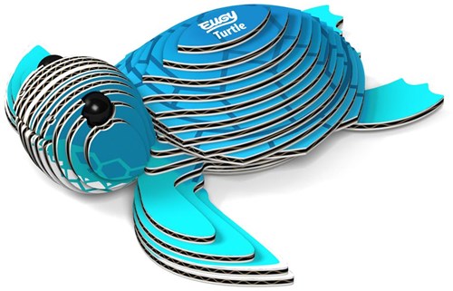 Eugy puzzle 3D tortue - kit animal en carton écologique-2