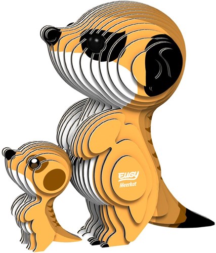 Eugy puzzle 3D suricate carton jouet animal coloré