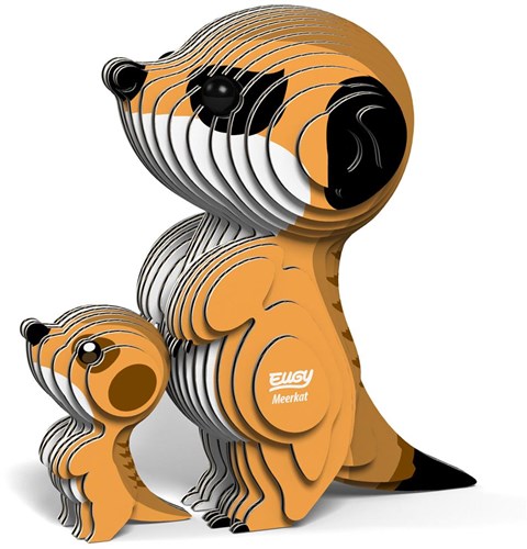 Eugy puzzle 3D suricate carton jouet animal coloré-2