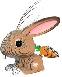Eugy puzzle 3D lapin - animal de ferme kit en carton dès 6 ans
