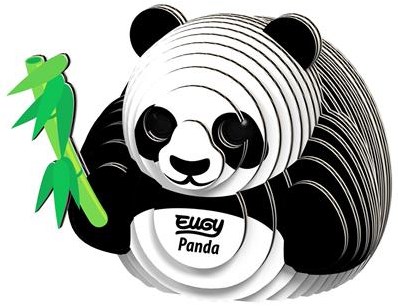 Eugy puzzle 3D - Panda kit de construction en carton jouet animal-2