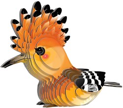 Eugy puzzle 3D oiseau Huppe - jouet écologique en carton