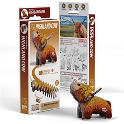 Eugy puzzle 3D vache Highland - jouet modèle animal en carton
