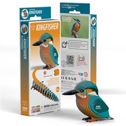 Eugy puzzle 3D martin-pêcheur - kit créatif en carton pour enfants