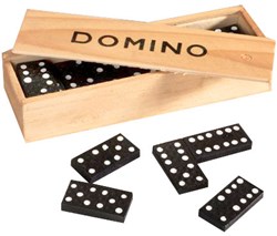 Jeu de dominos Twisk dans une boîte en bois 5214