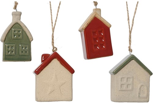 Décoration de Noël maison en porcelaine Decoris 3x5,7x7,2cm