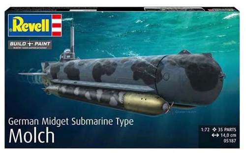 Revell kit de modélisme sous-marin allemand Molch 1:72 - 35 pièces