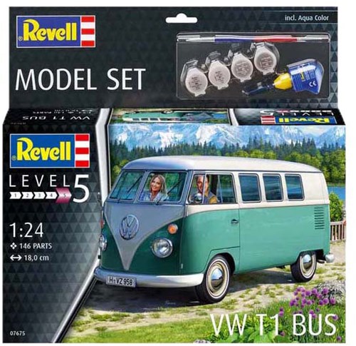 Revell kit de modélisme VW T1 bus 1:24 - 146 pièces maquette