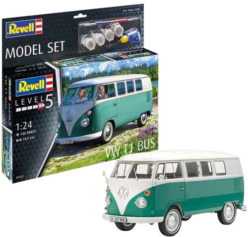 Revell kit de modélisme VW T1 bus 1:24 - 146 pièces maquette-2