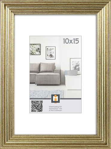 Cadre photo Salerno 10x15cm champagne plastique verre décoration