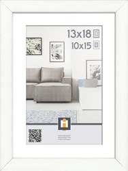 Cadre photo clip Madrid 13x18 cm blanc décoration carton
