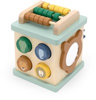 Trixie cube d'activités en bois mini - jouet éducatif bébé bleu