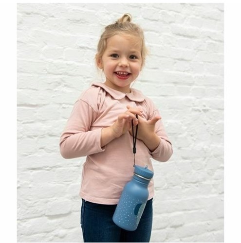 Trixie bouteille d'eau inox enfant 350ml Mrs. Elephant bleu étanche-3