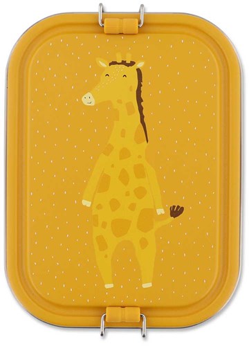 Trixie grande boîte à lunch - boîte inox Mr. Giraffe jaune enfants