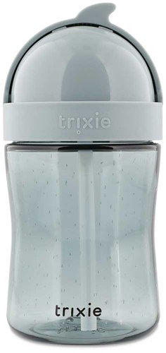 Trixie gobelet paille bébé anti-fuite avec paille Mr. Shark bleu-3