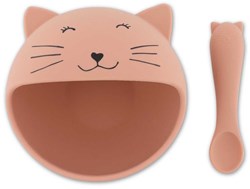 Trixie set repas bébé silicone Mrs. Cat avec ventouse et cuillère