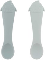 Trixie cuillères bébé silicone lot - premières bouchées Mr. Shark 2-pack