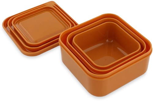 Trixie set de boîtes à goûter - 3 pièces - Mr. Fox - boîtes repas orange pour enfants-2
