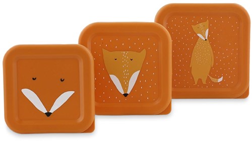Trixie set de boîtes à goûter - 3 pièces - Mr. Fox - boîtes repas orange pour enfants-3