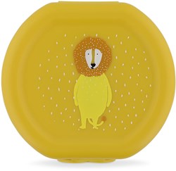 Trixie boîte à goûter set avec clip - Mr. Lion - Boîte jaune pour enfants - Sans BPA
