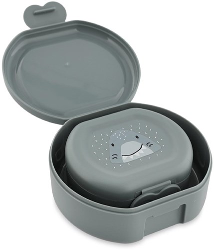 Trixie boîte à goûter set - lunchbox avec clip Mr. Shark - sans BPA pour enfants-2