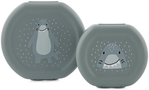 Trixie boîte à goûter set - lunchbox avec clip Mr. Shark - sans BPA pour enfants-3