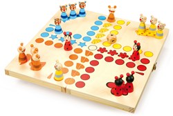 Small Foot Ludo animaux en bois - jeu de société familial coloré