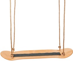 Small Foot balançoire skateboard en bois avec corde réglable et poignées