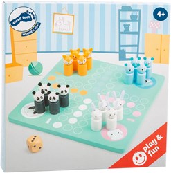 Small Foot - Jeu de ludo en bois animaux pour enfants, jeu de société