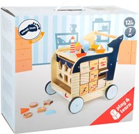 Small Foot chariot de marche baleine en bois - jouet d'activités pour tout-petits