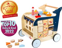 Small Foot chariot de marche baleine en bois - jouet d'activités pour tout-petits-2