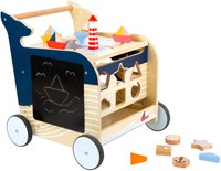 Small Foot chariot de marche baleine en bois - jouet d'activités pour tout-petits-3