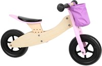 Small Foot tricycle et draisienne en bois 2en1 Maxi rose - vélo d'entraînement-3