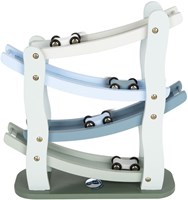 Small Foot circuit de voitures en bois bleu - jouet en bois piste de course avec voitures