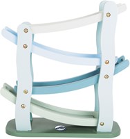 Small Foot circuit de voitures en bois bleu - jouet en bois piste de course avec voitures-3