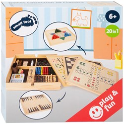 Small Foot collection de jeux en bois - 20 jeux de société classiques