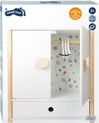 Small Foot armoire en bois pour poupées Little Button avec cintres - meuble poupée