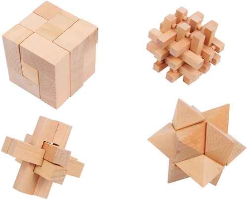 Small Foot casse-têtes en bois set de 4 - jouet éducatif pour enfants-2