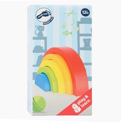 Small Foot blocs de construction en bois arc-en-ciel - jouet éducatif 5 pièces