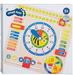 Small Foot - Horloge calendrier en bois saisons météo enfants
