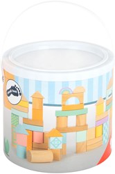 Small Foot blocs de construction en bois pastel - 50 pièces jouet créatif