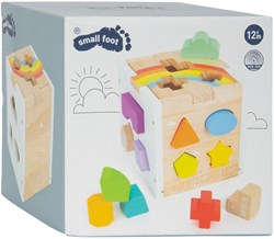 Small Foot cube en bois formes arc-en-ciel jouet éducatif enfants