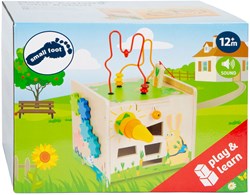 Small Foot cube d'activités en bois motricité lapin - jouet éducatif