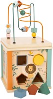 Small Foot cube d'activités en bois safari jouet motricité bébé-3