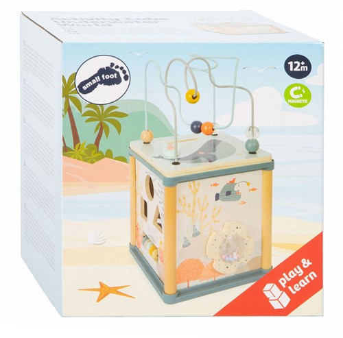 Small Foot cube d'activités en bois monde sous-marin jouet de motricité